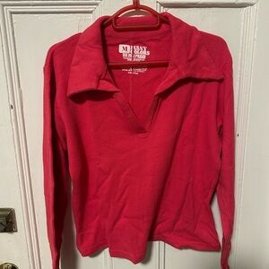 Big Bud Press long-sleeved fisherman’s polo Pink size M NWT